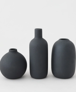 Set of 3 Bud Vases (Black)